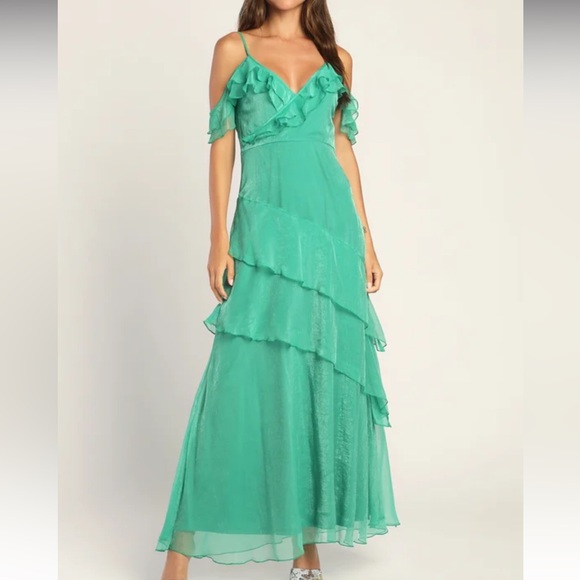Lulus Dresses & Skirts - Lulus Radiant in Ruffles Maxi Dress